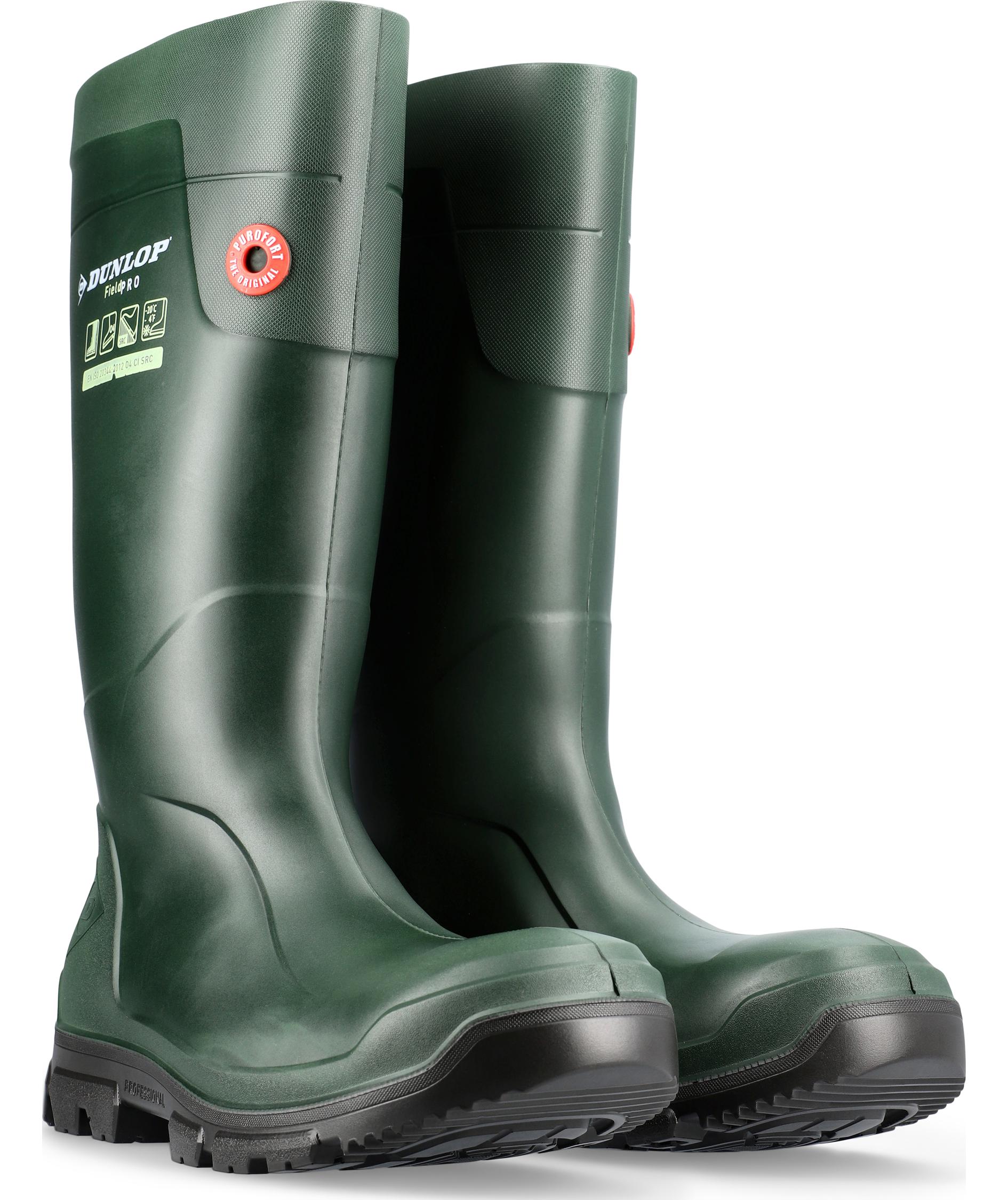 Dunlop Purofort FieldPro rubber boots O4, Green, large image number 2