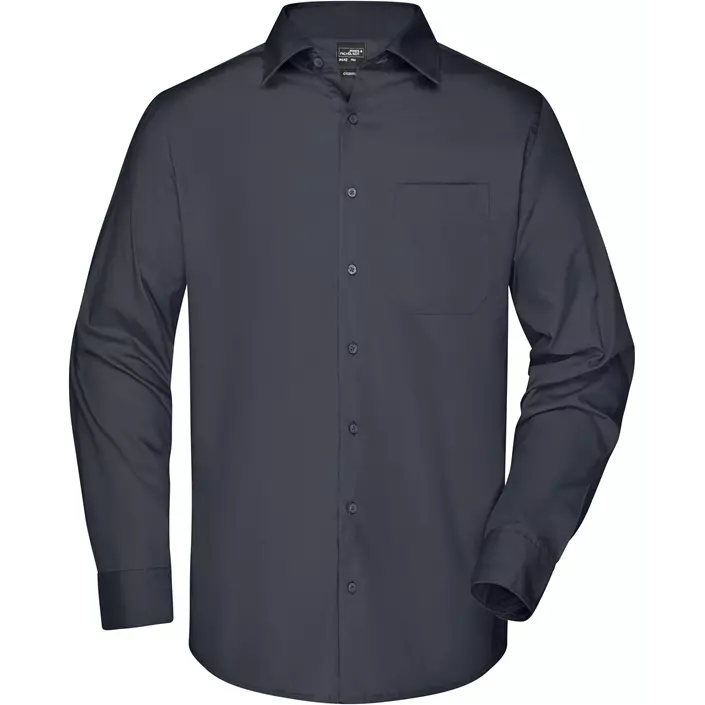 James & Nicholson modern fit skjorte, Carbon Grå, large image number 0