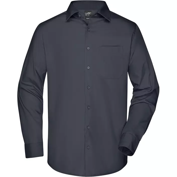 James & Nicholson modern fit  skjorte, Carbon Grå, large image number 0