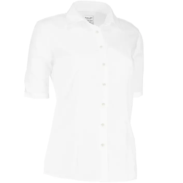 Seven Seas Fine Twill Kurzärmeliges Modern fit Damen Hemd, Weiß, large image number 2