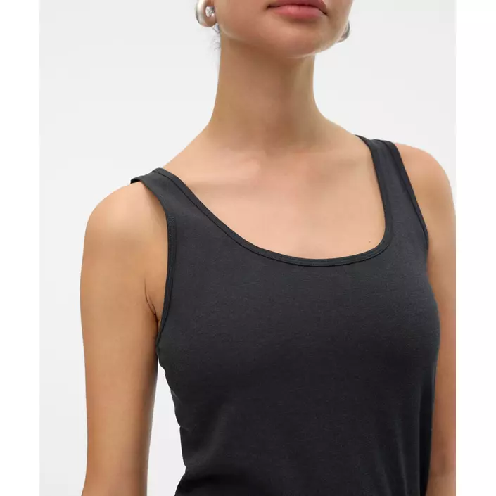 Vero Moda VMLULU langes Damen Top, Dark Grey Melange, large image number 3