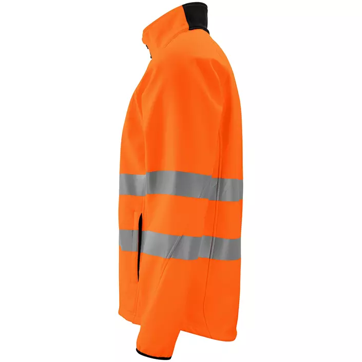 ProJob softshell jacket 6432, Hi-Vis Orange/Black, large image number 3