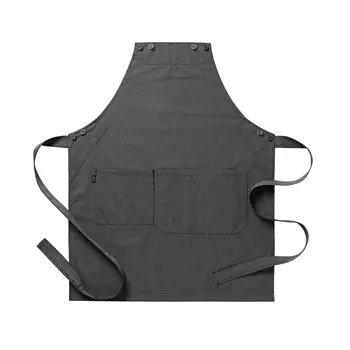 Segers bib apron with pocket, Black/Grey