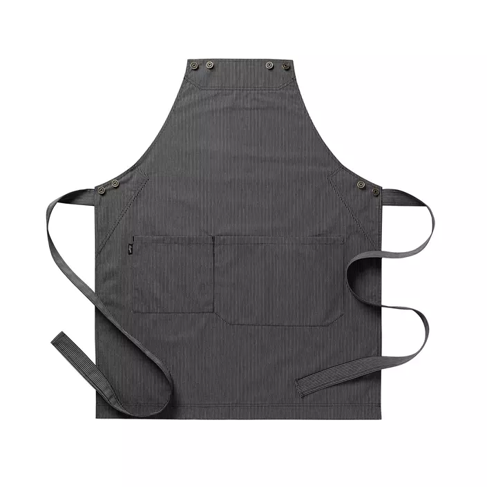 Segers bib apron with pocket, Black/Grey, Black/Grey, large image number 0