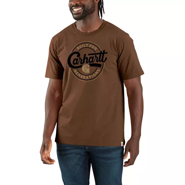 Carhartt Script Graphic T-Shirt, Red Duck Heather, large image number 1