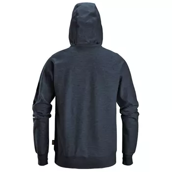 Snickers logo hoodie with zipper 2895, Navy melange