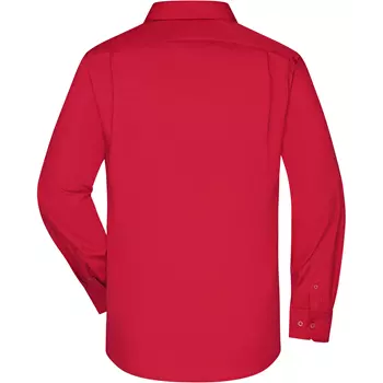 James & Nicholson modern fit skjorte, Rød