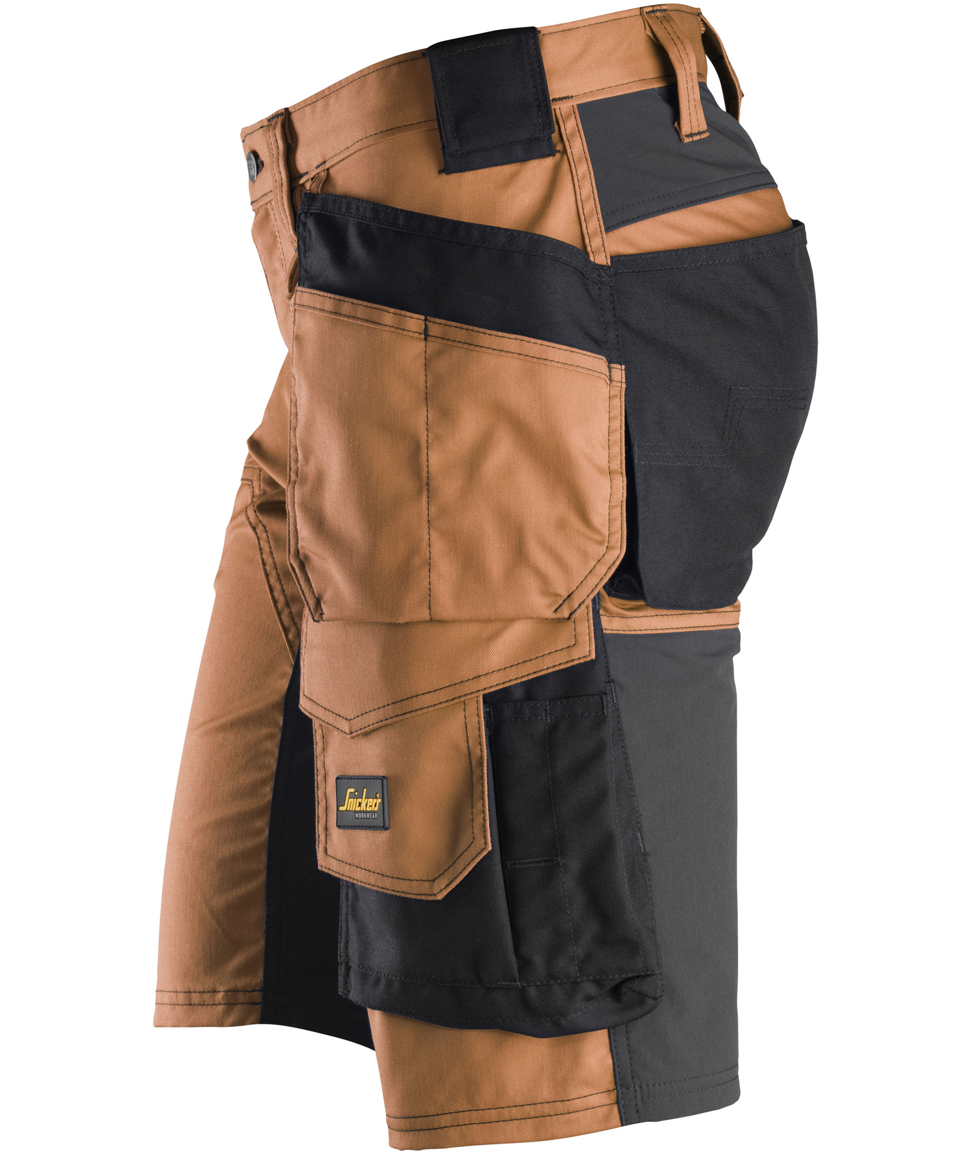 Snickers AllroundWork craftsman shorts 6141, Brown/Black, large image number 3