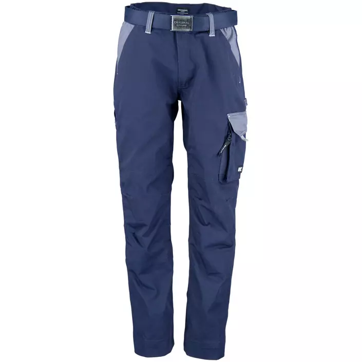 Kramp Original work trousers with belt, Marine Blue/Grey, large image number 0