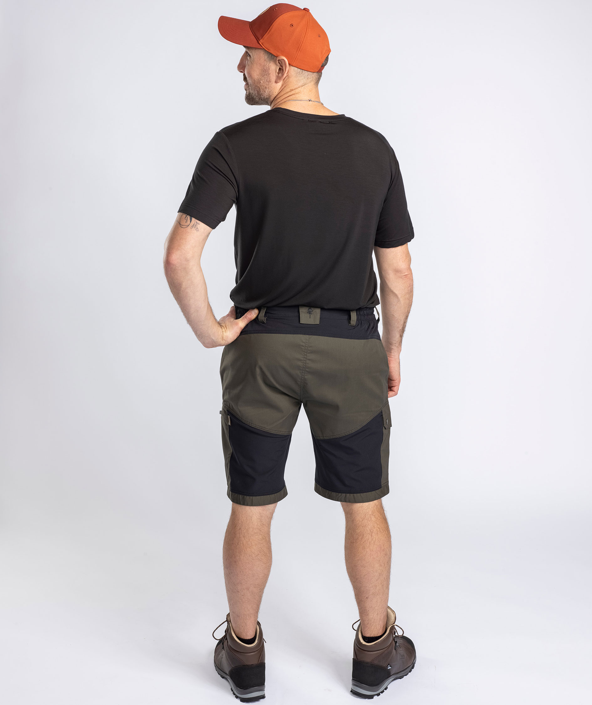Pinewood Finnveden Trail Hybrid shorts, Black/Mossgreen, large image number 5