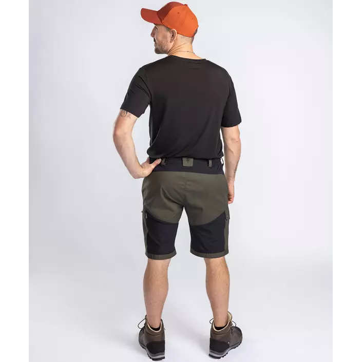 Pinewood Finnveden Trail Hybrid shorts, Black/Mossgreen, large image number 5