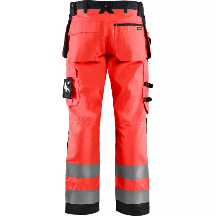 Blåkläder håndværkerbukser, Hi-Vis rød/sort, large image number 1