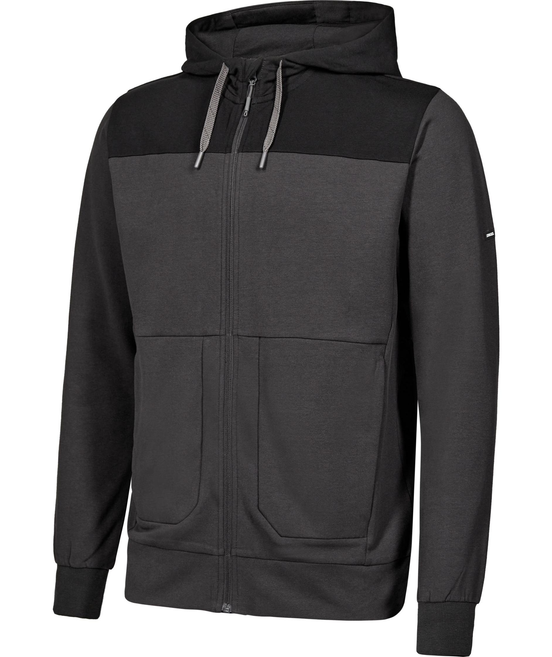Engel Entire hoodie with zipper, Anthracite Grey/Black, large image number 5