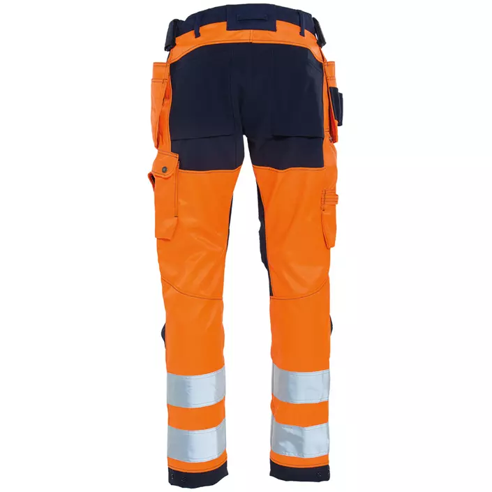 Tranemo Vision HV craftsman trousers, Hi-vis Orange/Marine, large image number 1