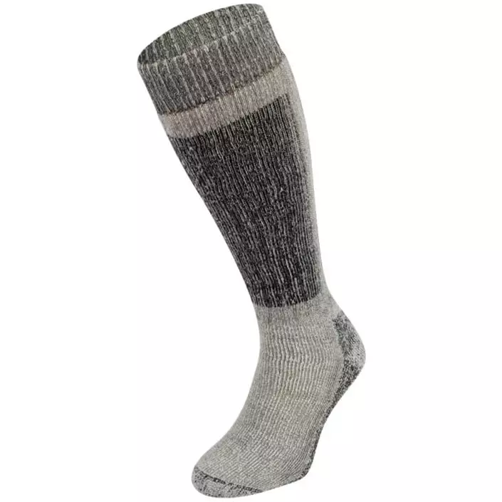 Worik S06 Merino Heavy knæstrømper med merinould, Ecru, large image number 0