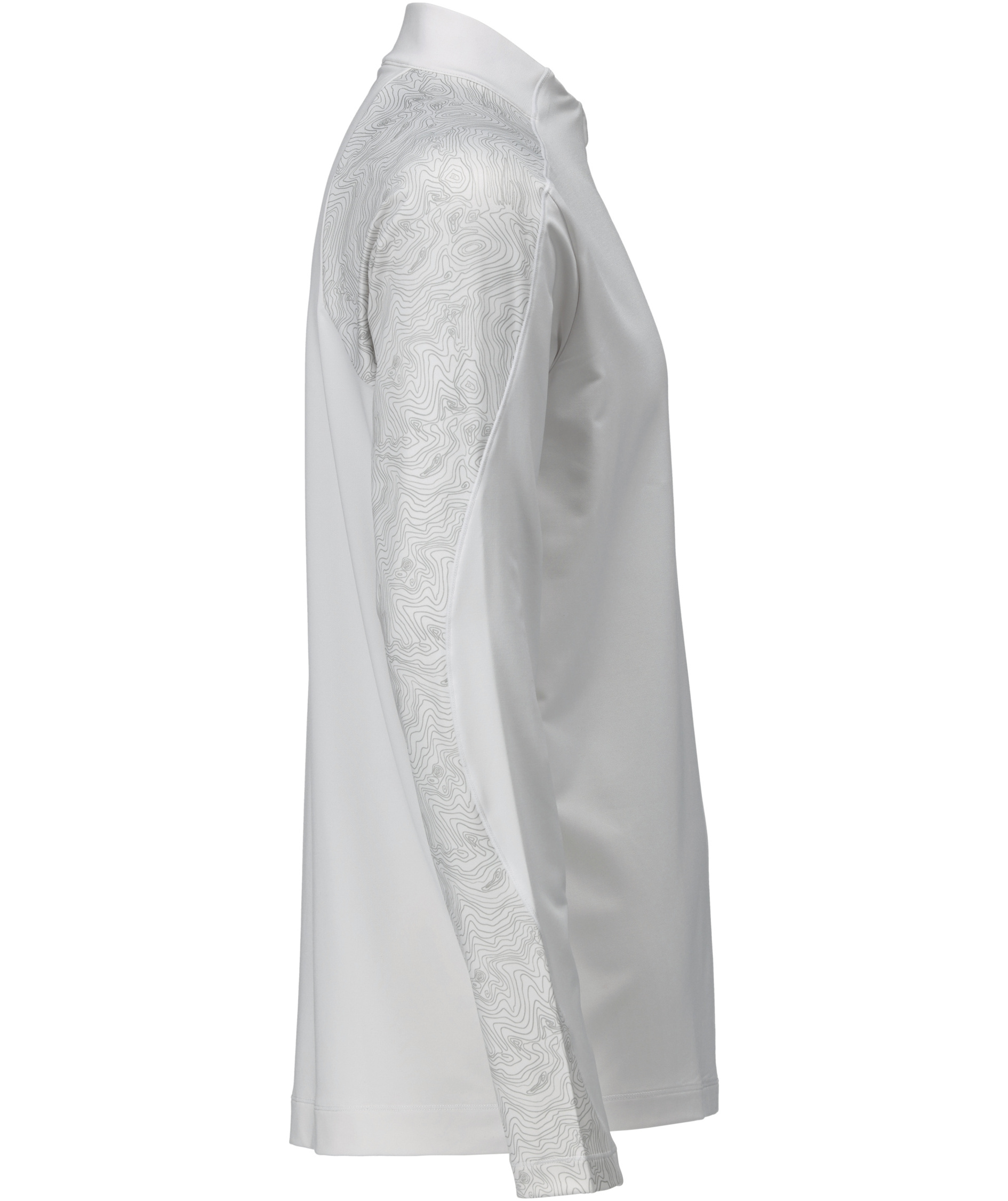 Mascot Customized half zip long-sleeved T-shirt, White, large image number 2