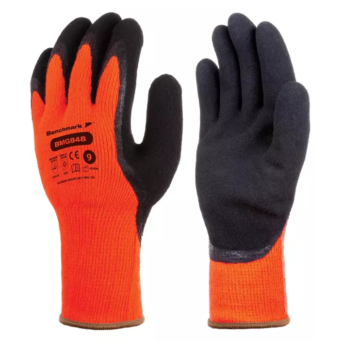Benchmark BMG848 winter work gloves, Orange/Black, large image number 0