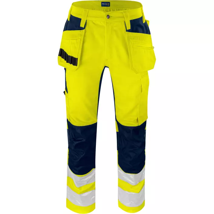 ProJob craftsman trousers 6570, Hi-Vis yellow/marine, large image number 0