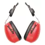 Portwest PW 47 helmet mounted ear defenders, Red/Black