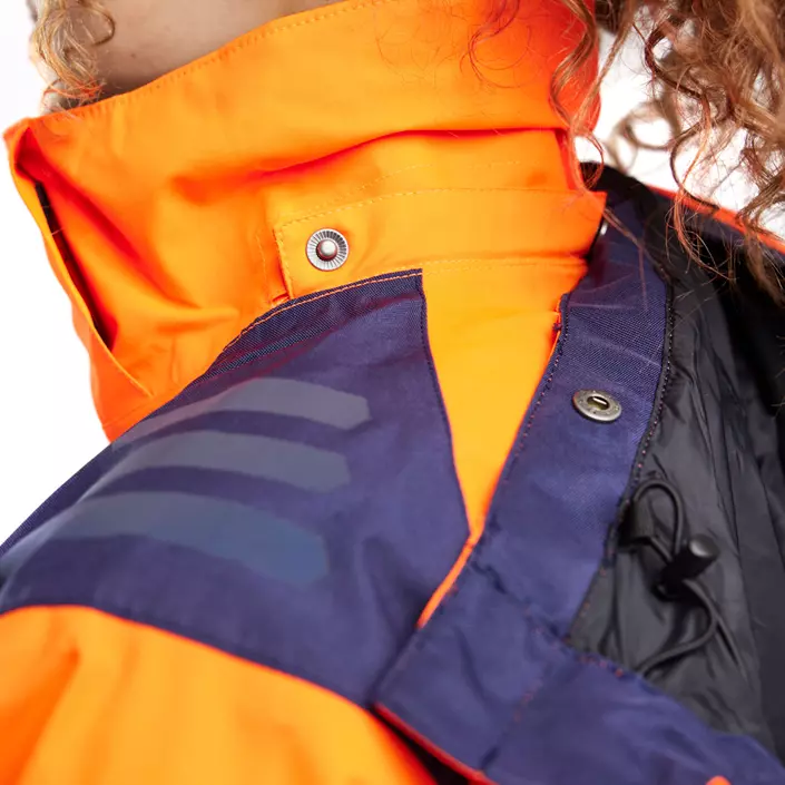Blåkläder dame skalljakke, Hi-Vis Orange/Marine, large image number 6