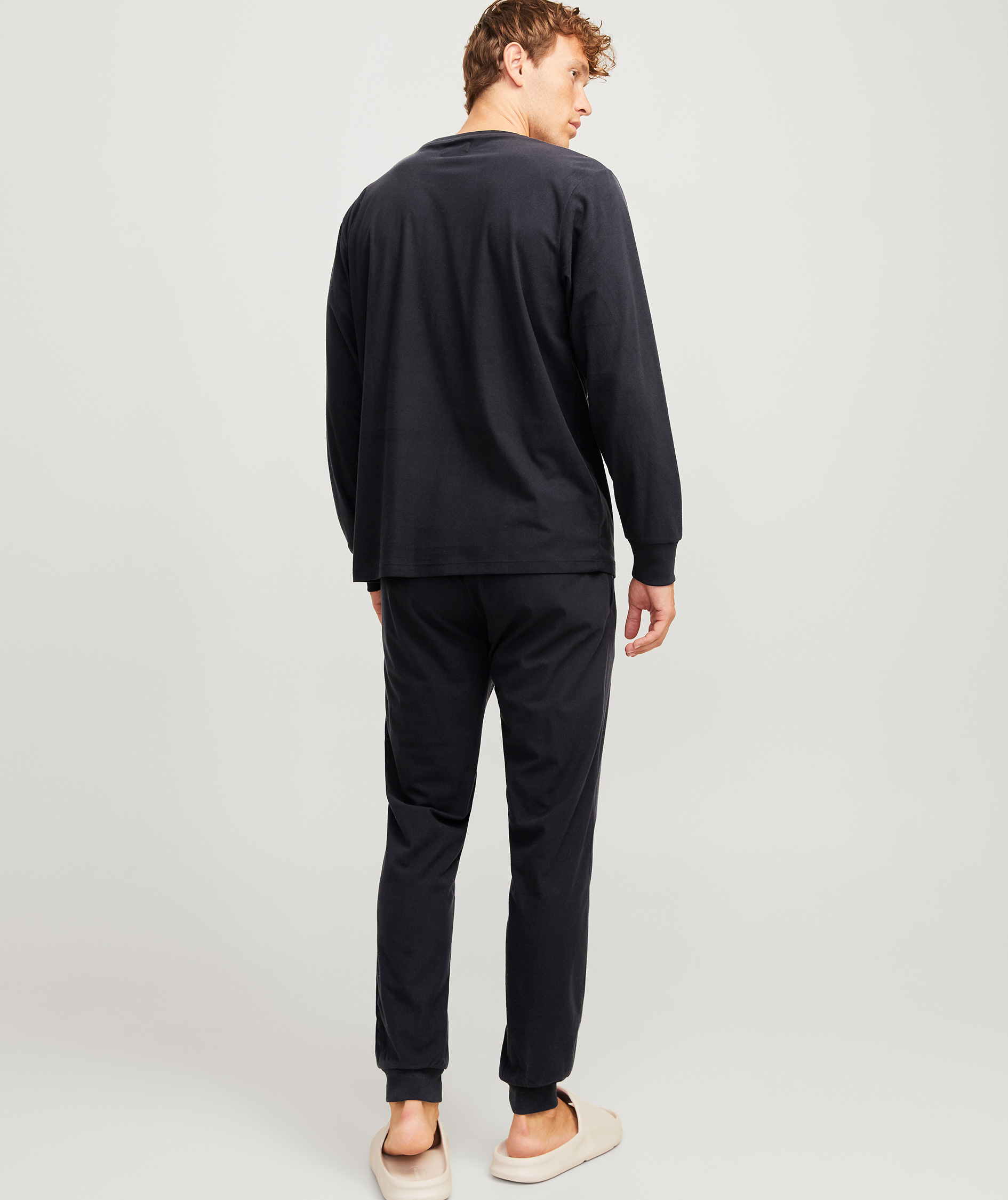 Jack & Jones JACSOLID Schlafanzug, Black, large image number 6