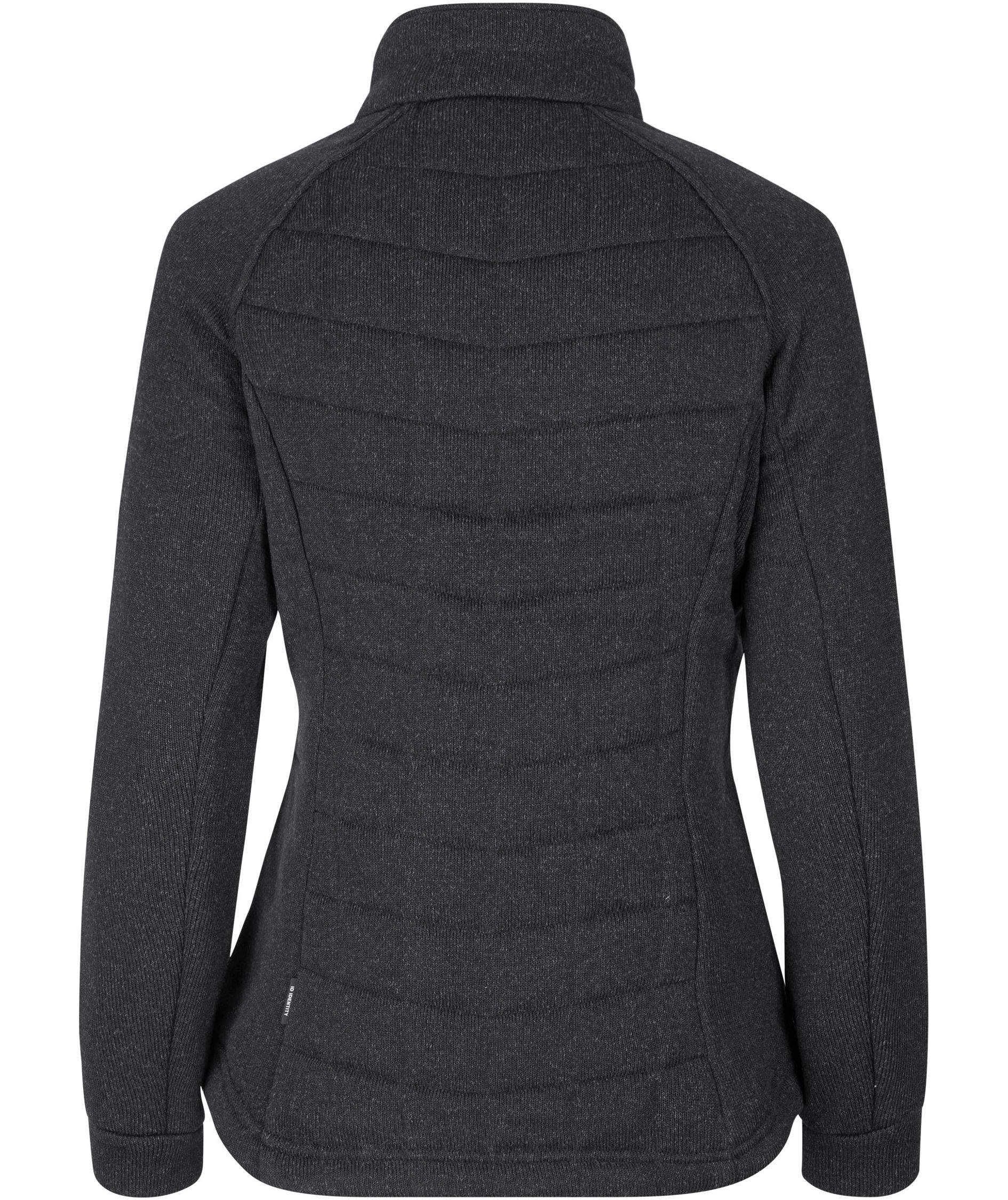 ID quilted women's fleece jacket, Graphite Melange