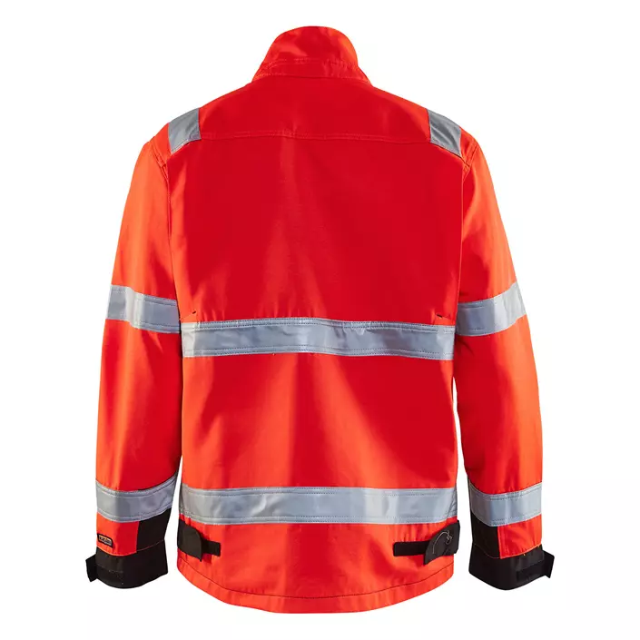 Blåkläder work jacket, Hi-vis Red/Black, large image number 3