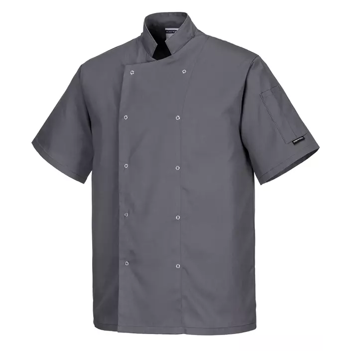 Portwest C733 short-sleeved chefs jacket, Grey, large image number 0
