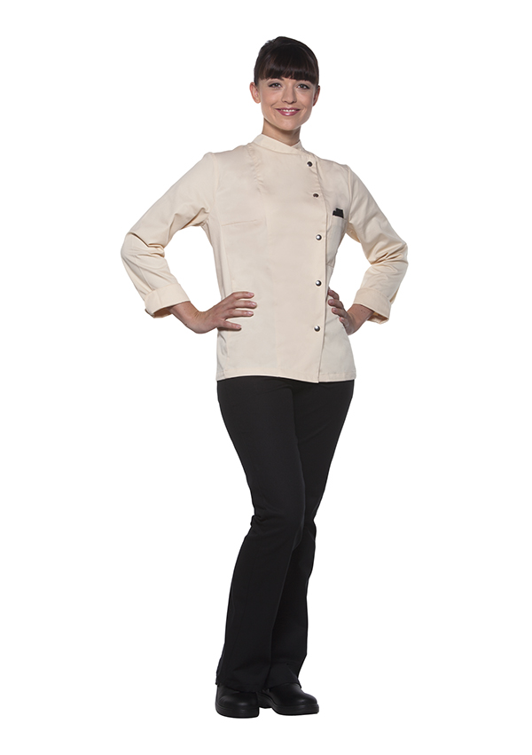 Karlowsky Larissa dame kokkejakke, Cream, large image number 0