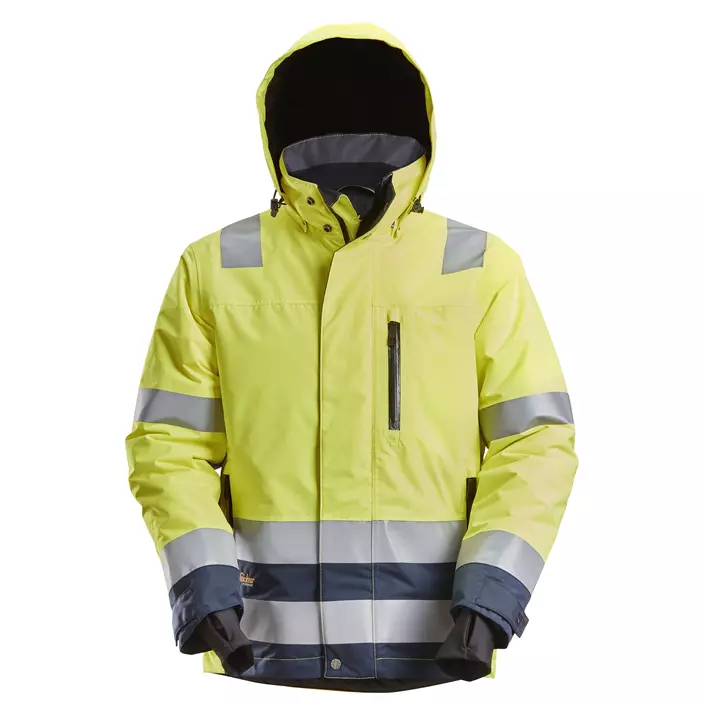 Snickers AllroundWork shell jacket, Hi-vis Yellow/Marine, large image number 0