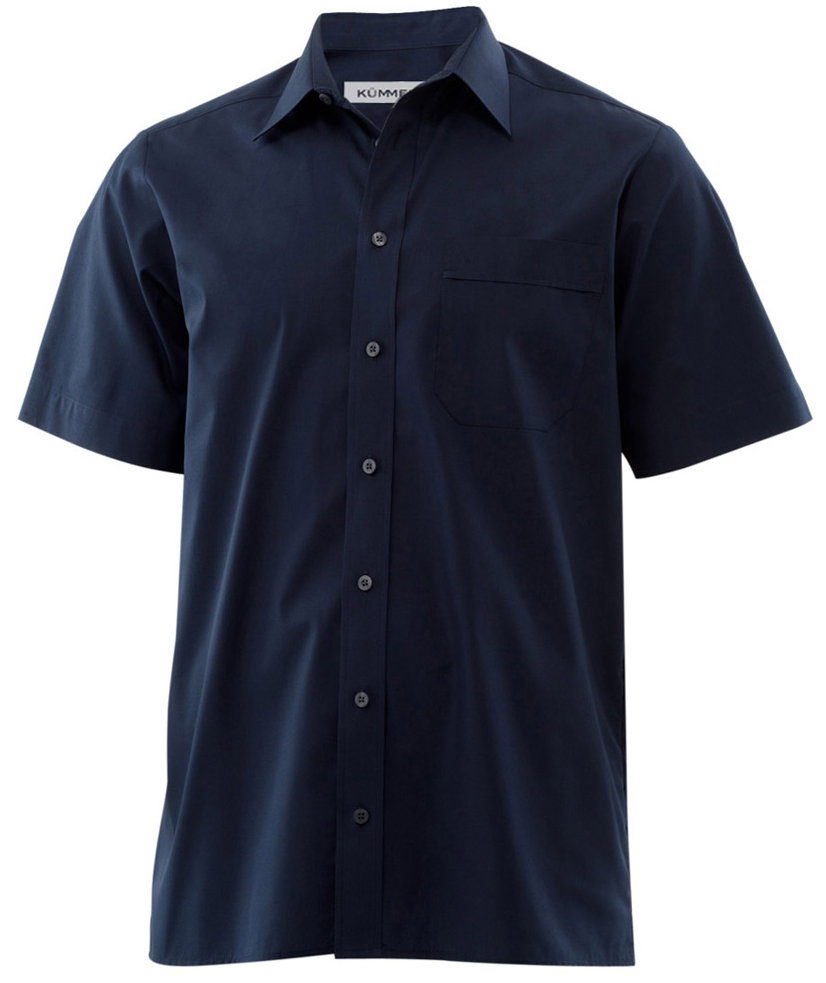 K&uuml;mmel George Classic fit  short-sleeved poplin shirt, Marine Blue, large image number 0
