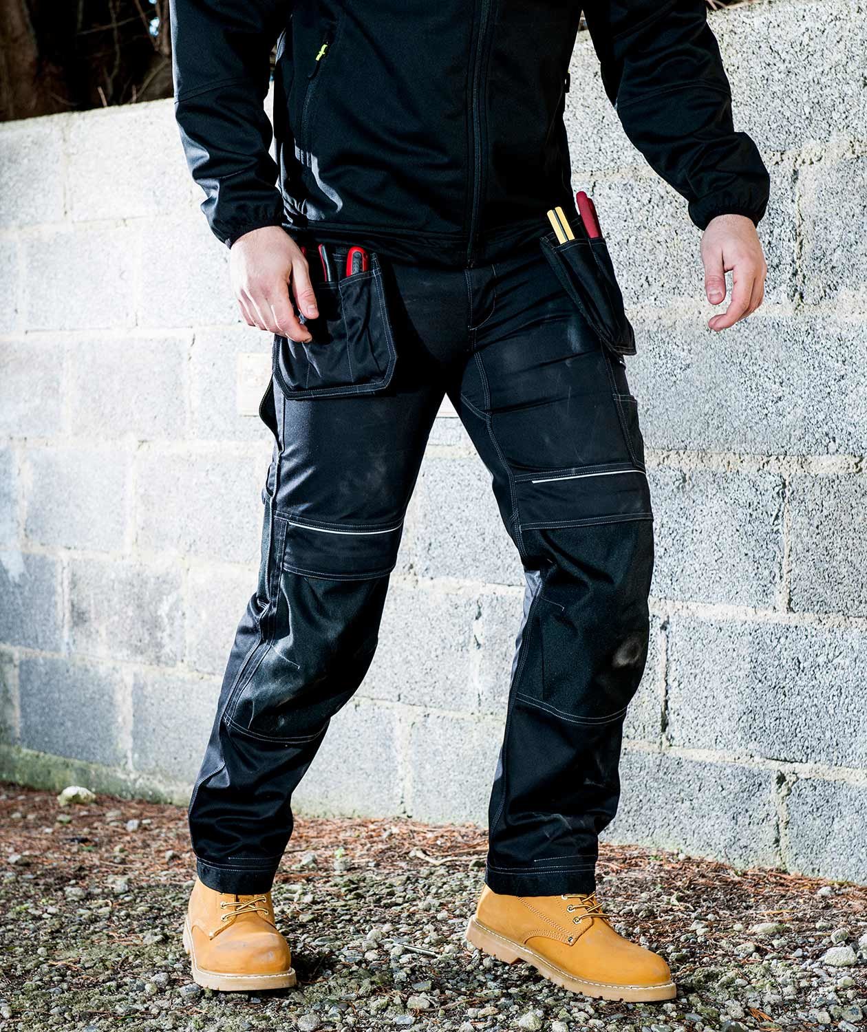 Portwest Urban h&aring;ndv&aelig;rkerbukser T602, Marine/Sort, large image number 2