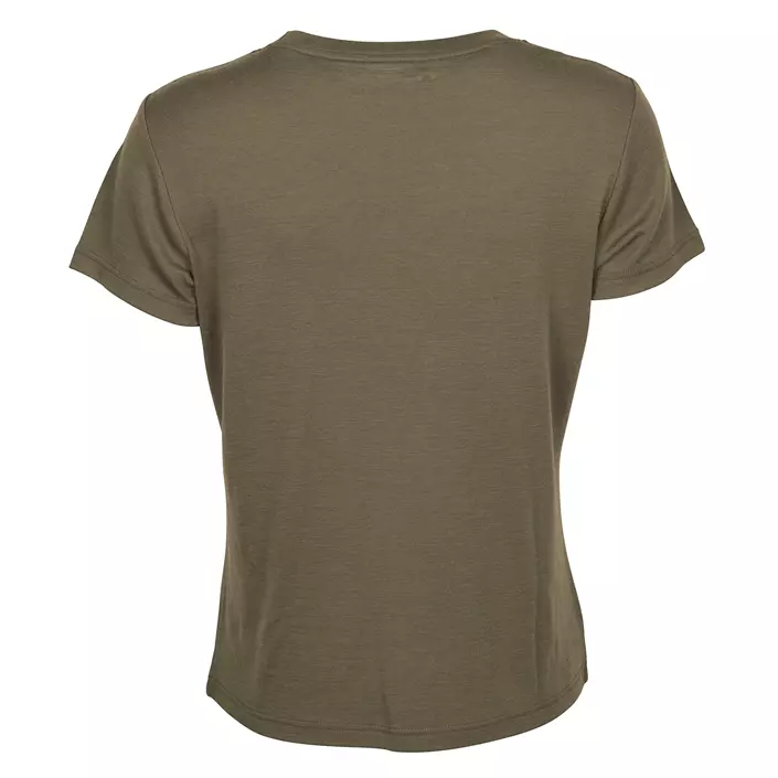 Pinewood dame T-shirt med merinould, Grøn, large image number 1