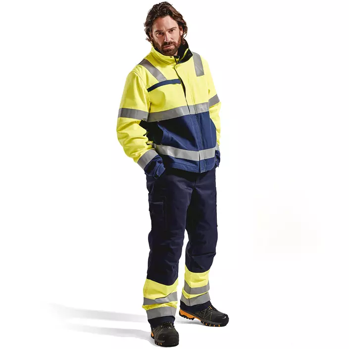 Blåkläder Multinorm vinterjakke, Hi-vis gul/marineblå, large image number 1