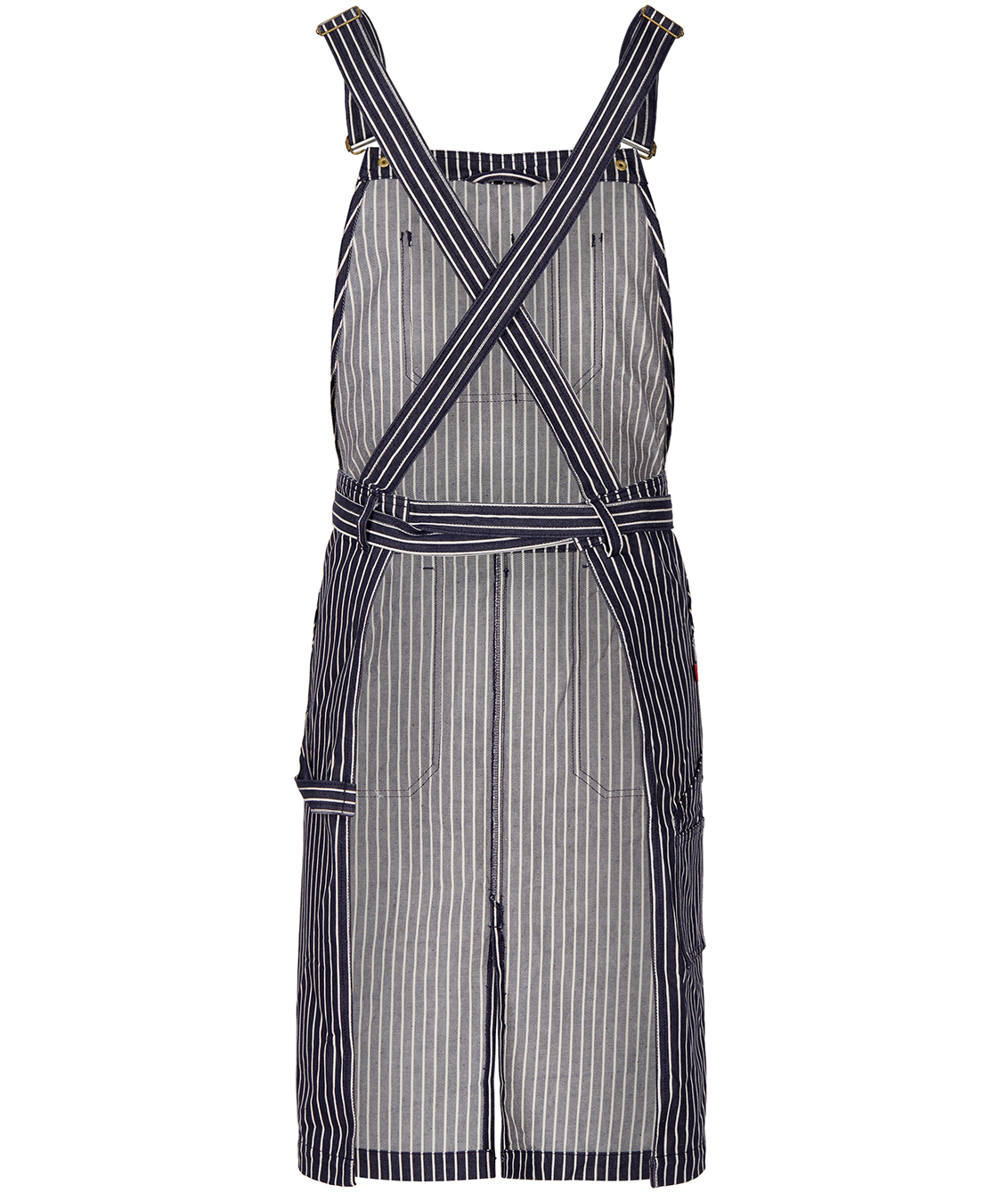 Segers 4092 br&ouml;stlappsf&ouml;rkl&auml;de med fickor, Striped Denim, Striped Denim, large image number 3