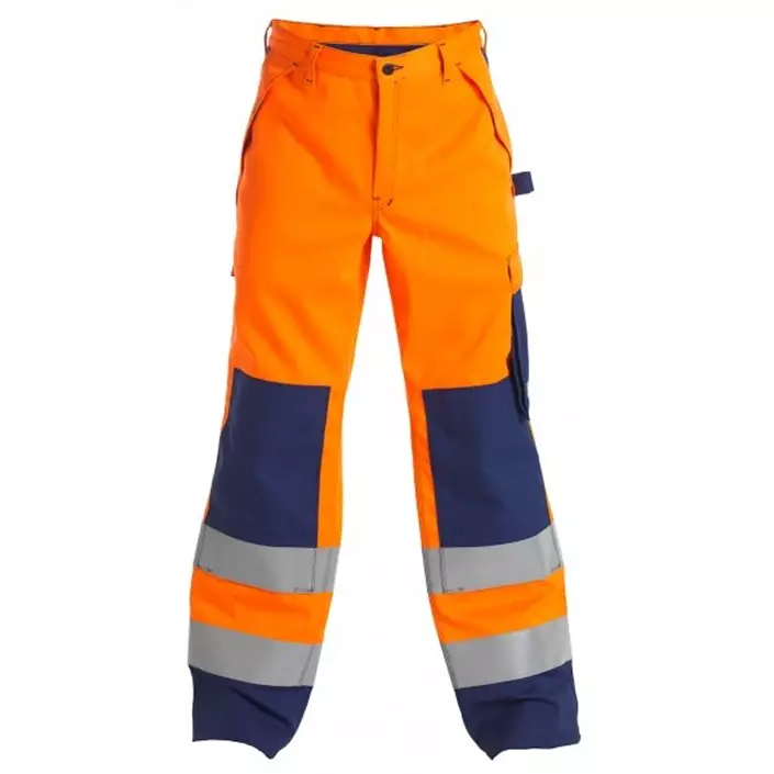 Engel Safety+ Arbeitshose, Hi-vis Orange/Marine, large image number 0