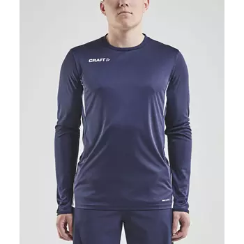 Craft Pro Control Impact langermet T-skjorte, Navy/Hvit