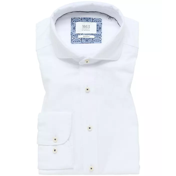 Eterna Soft Tailoring Twill Slim fit shirt, White, large image number 4