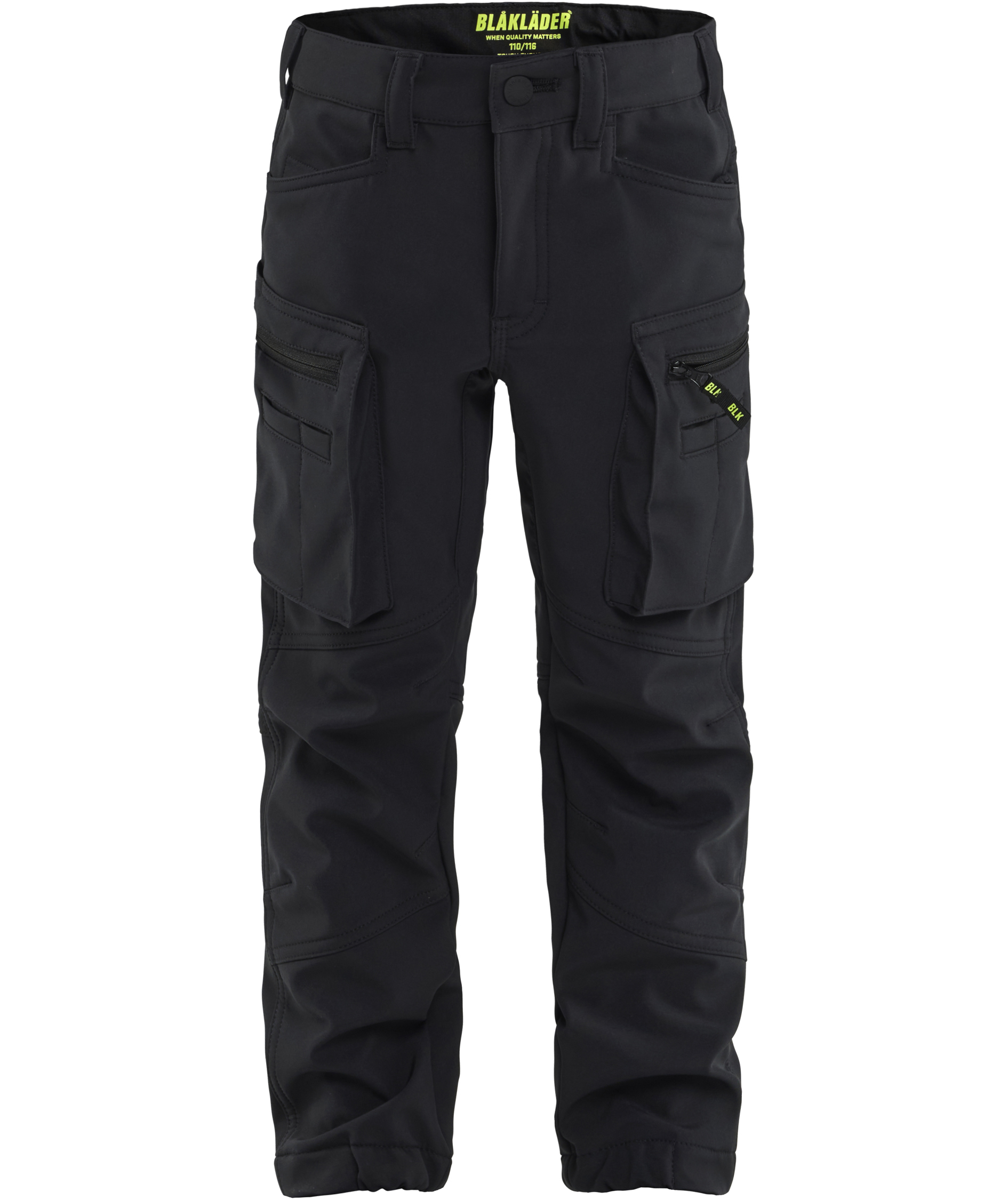 Bl&aring;kl&auml;der softshell trousers for kids, Black, large image number 0