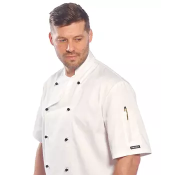 Portwest C734 short-sleeved chefs jacket, White