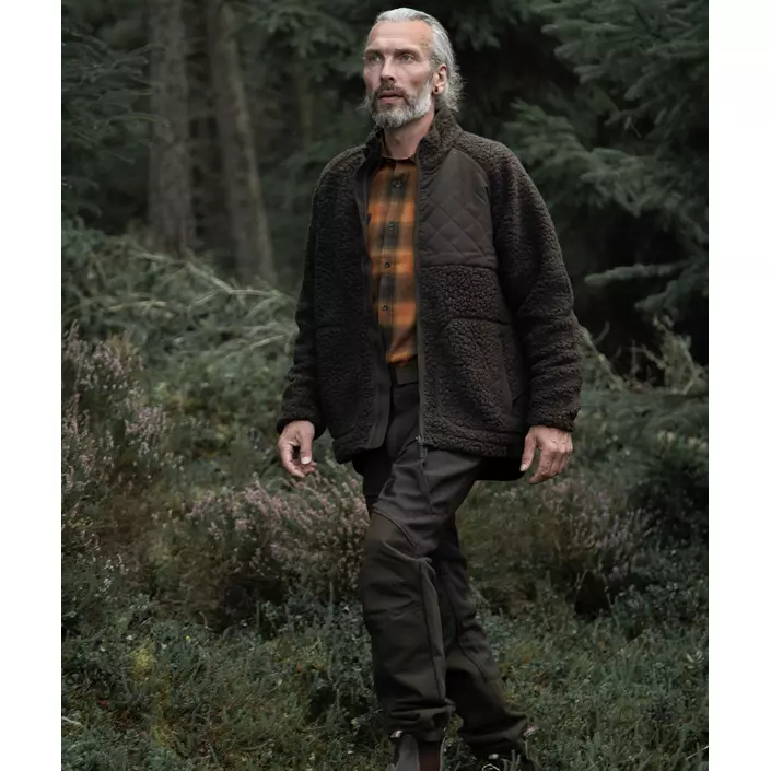 Northern Hunting Halfdan fibre pile jacket, Dark Green, large image number 1