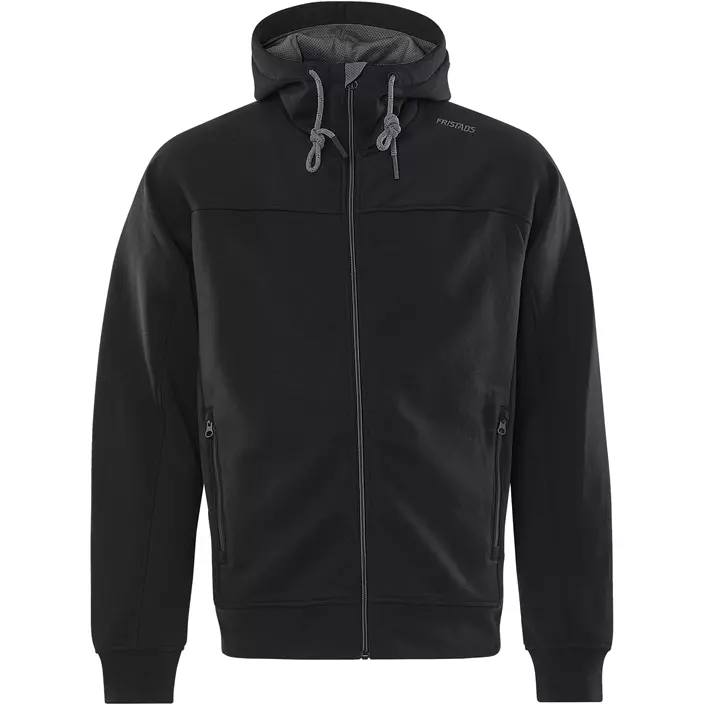 Fristads Hoodie mit Reißverschluss 7550 GSM, Schwarz/Grau, large image number 0