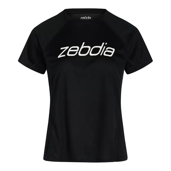 Zebdia dame logo sports T-shirt, Sort, large image number 0