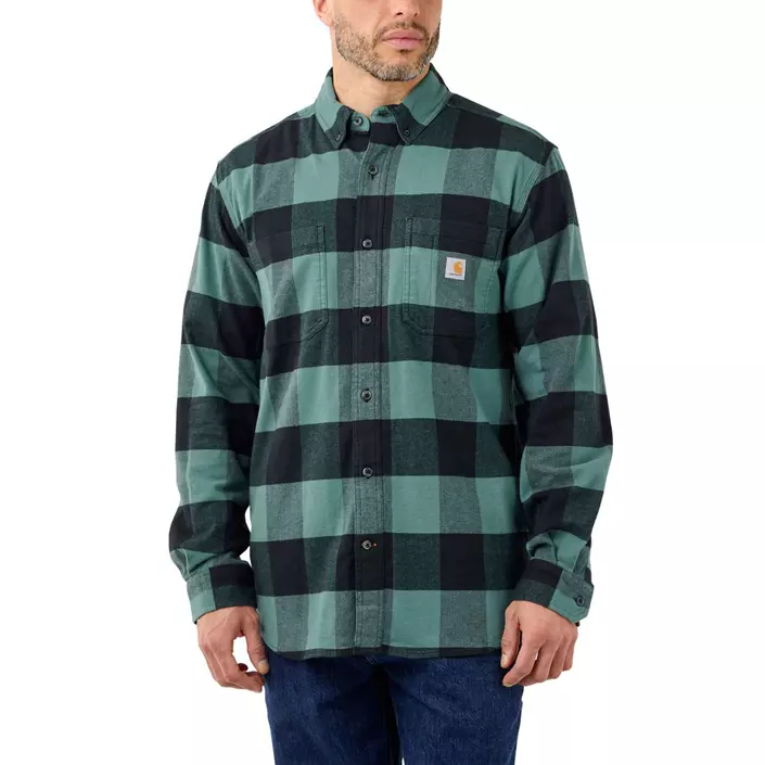 Carhartt Midweight Flannel Hemd, Slate Green, large image number 1