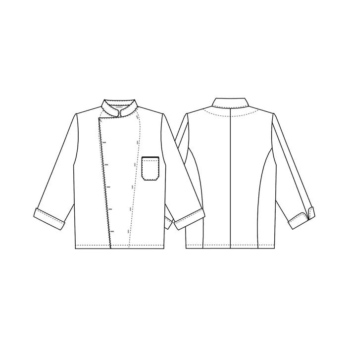 Kentaur chefs jacket without buttons, White, large image number 2