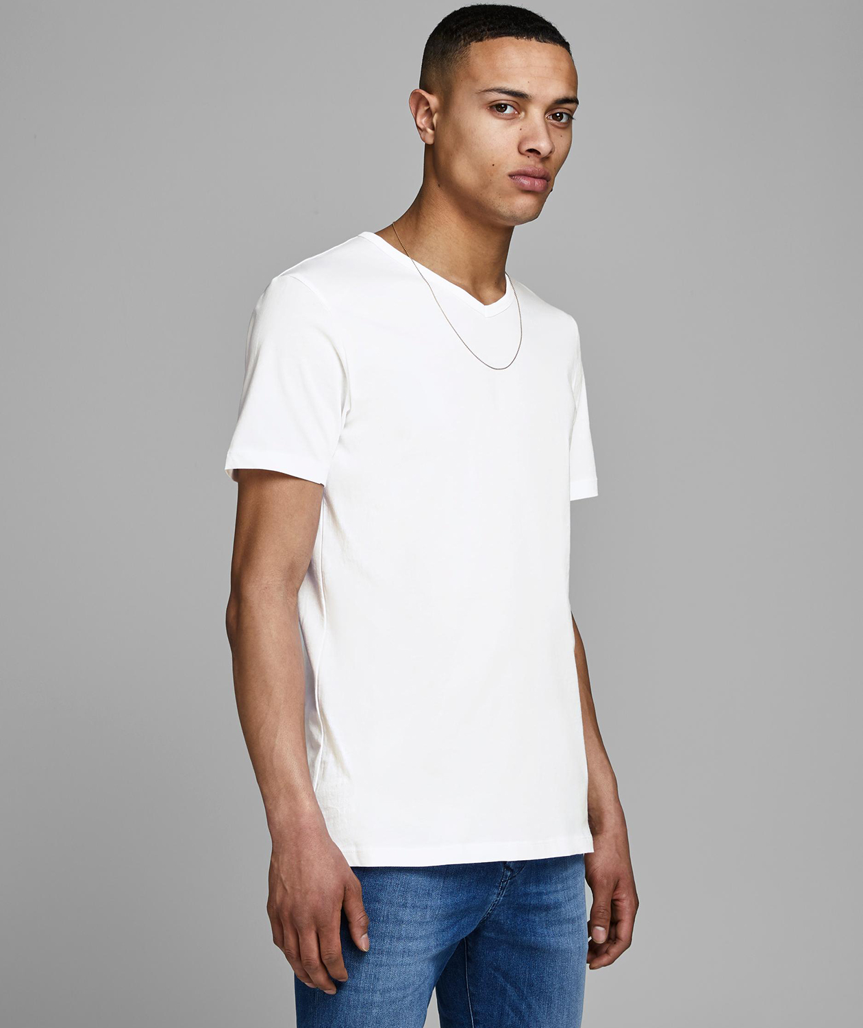 Jack & Jones JABASIC 2-pack kort&auml;rmad undertr&ouml;ja, Vit, large image number 3
