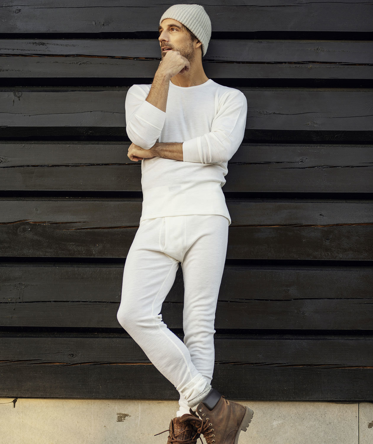 Dovre baselayer sweater with merino wool, White, large image number 2