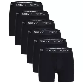 NORVIG 6er-Pack Boxershorts, Schwarz