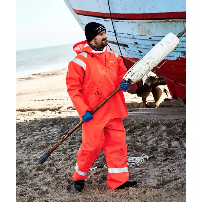 Elka Fishing Extreme PVC Heavy regnanorak, Varsel Orange, large image number 1