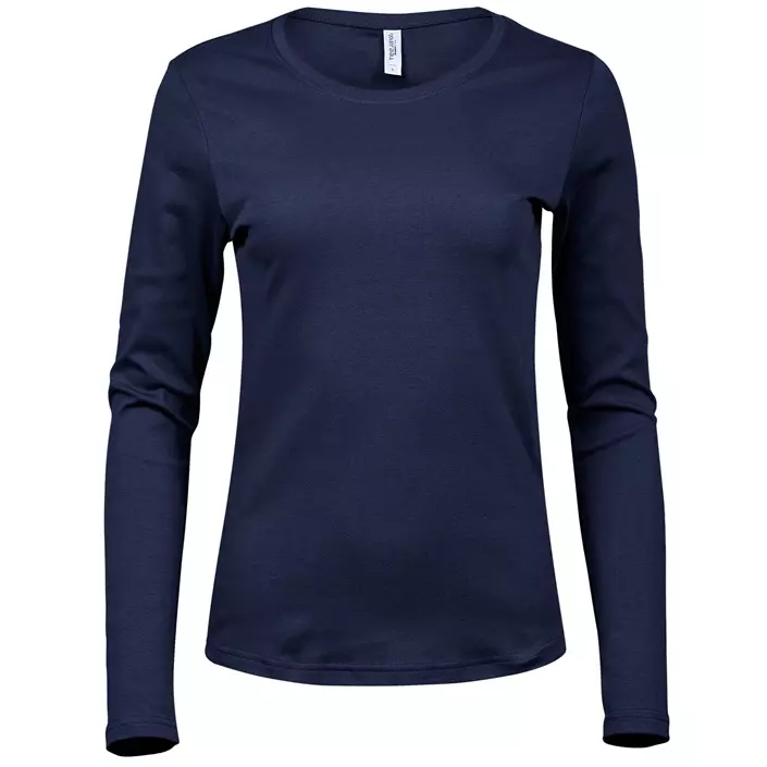 Tee Jays Interlock långärmad tröja dam, Navy, large image number 0